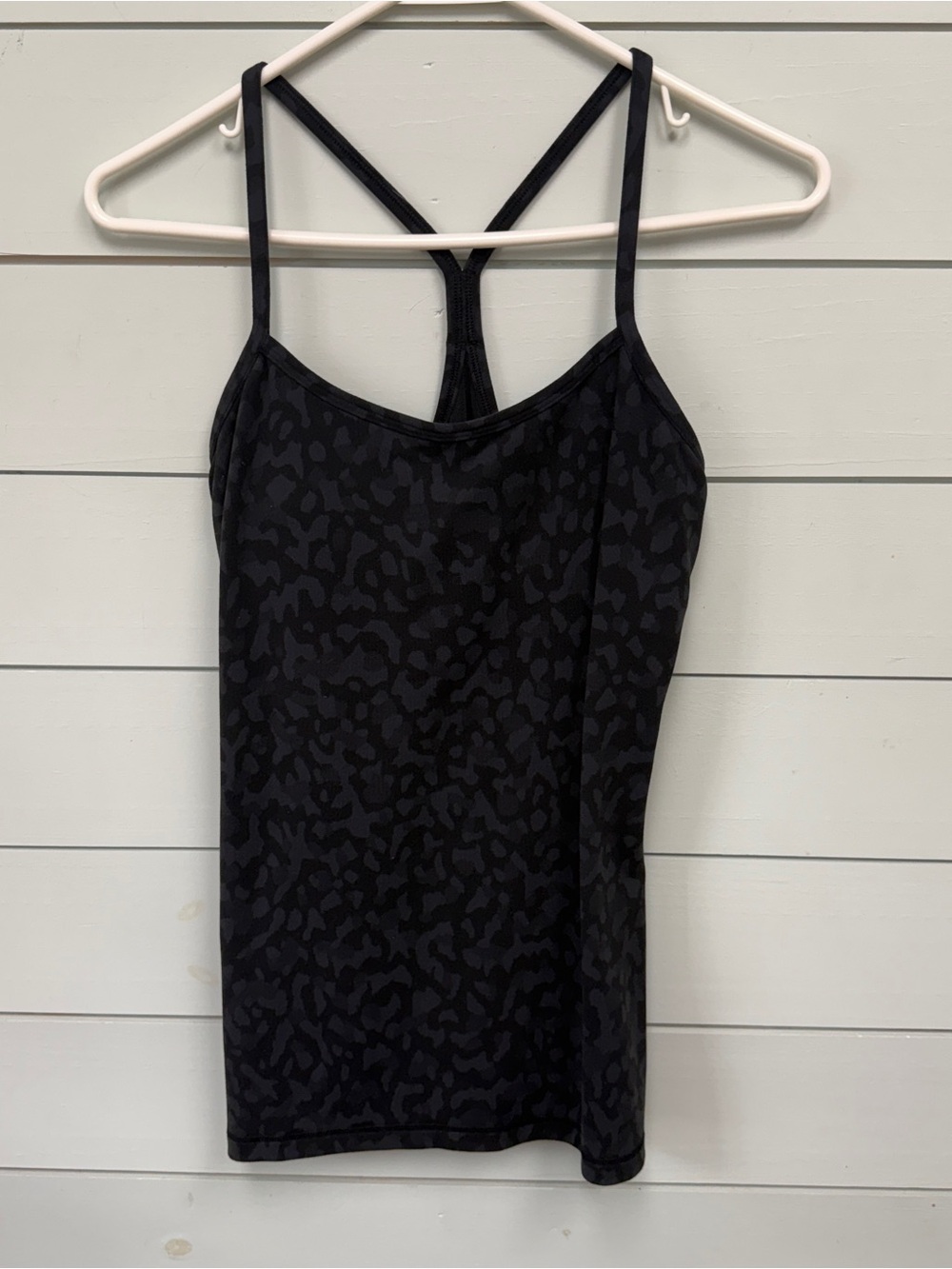 Lululemon power Y tank top luon camo deep coal women’s size 8